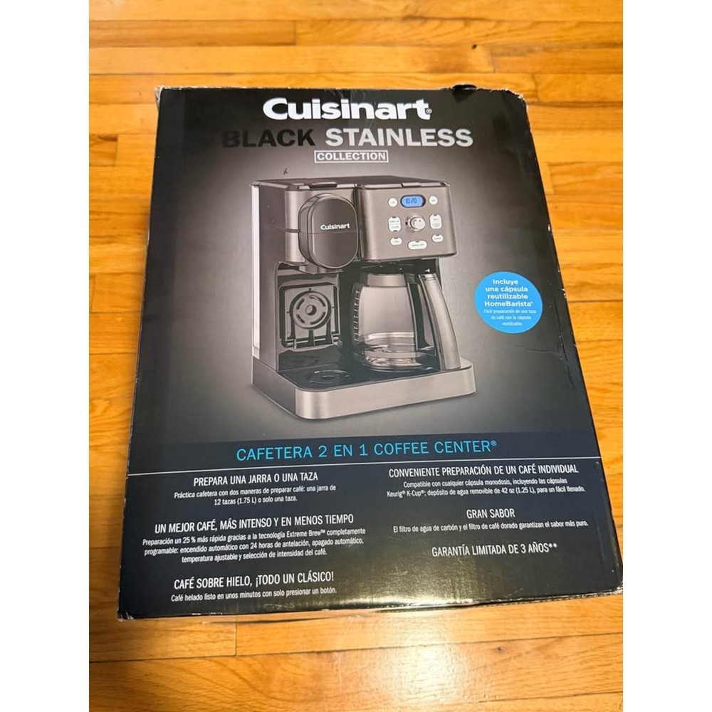 Cuisinart Coffee Center 2-in-1 Coffee Maker OS Black Stainless NEW SS-16BKS